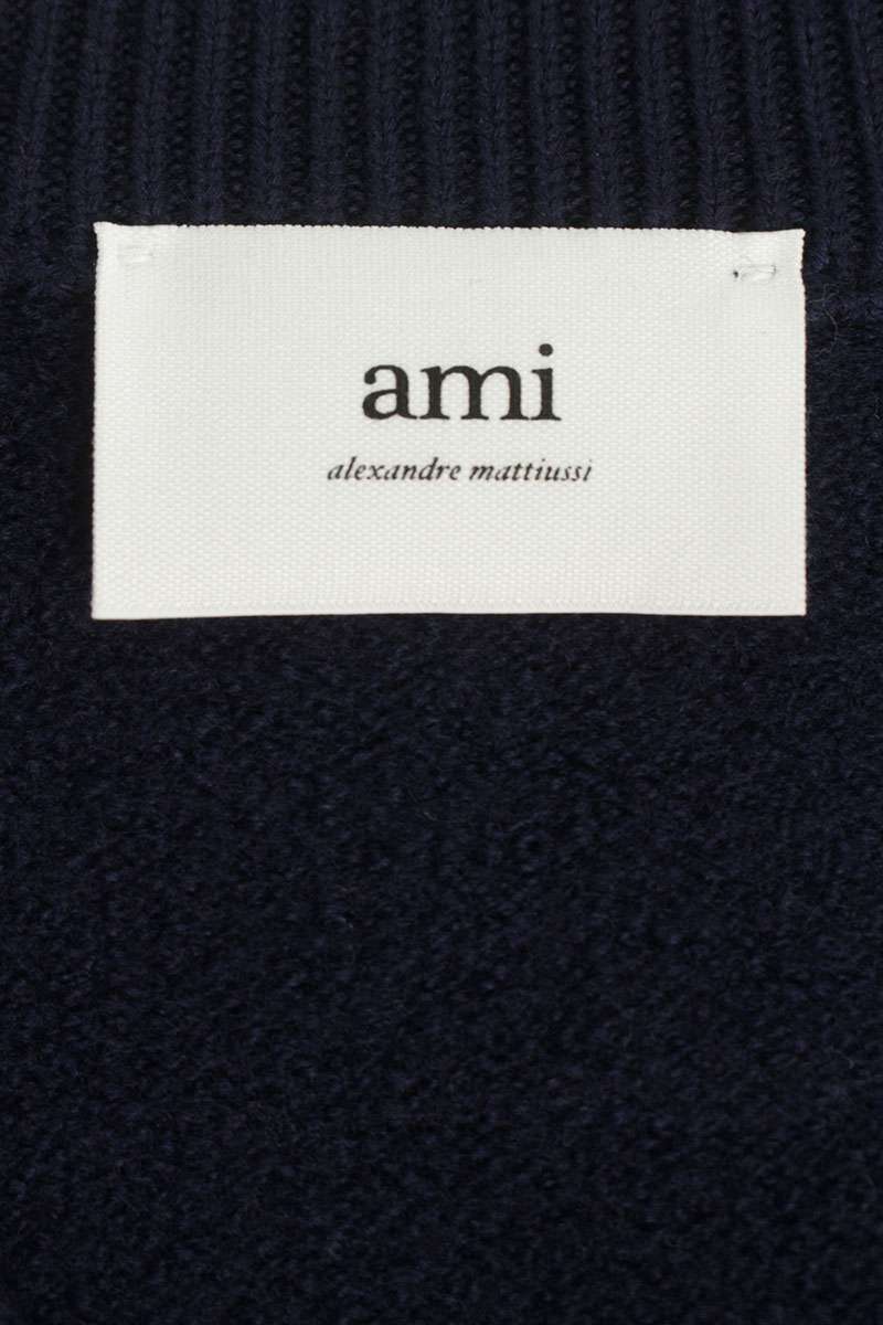 AMI Wool Cardigan Blue Size M