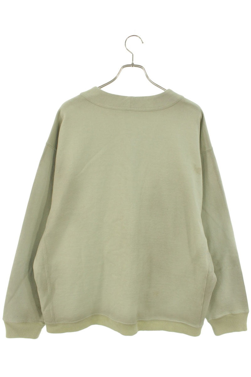 miumiu Distressed Cotton Fleece Cardigan Green Size S