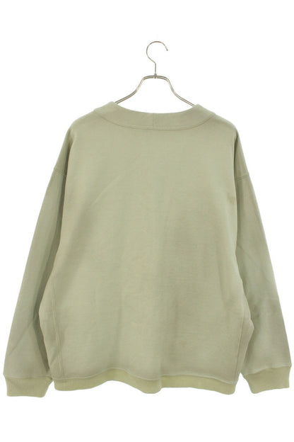 miumiu Distressed Cotton Fleece Cardigan Green Size S