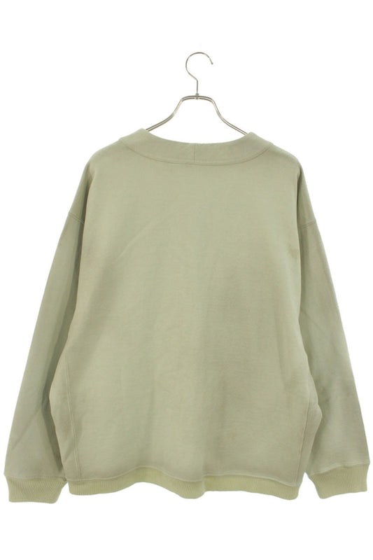 miumiu Distressed Cotton Fleece Cardigan Green Size S