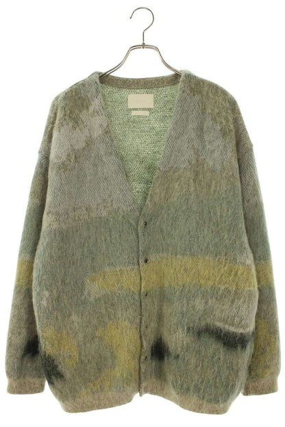 YOKE 23AW Wool Cardigan Green x Beige Size 2