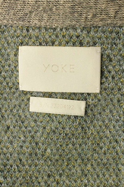 YOKE 23AW Wool Cardigan Green x Beige Size 2