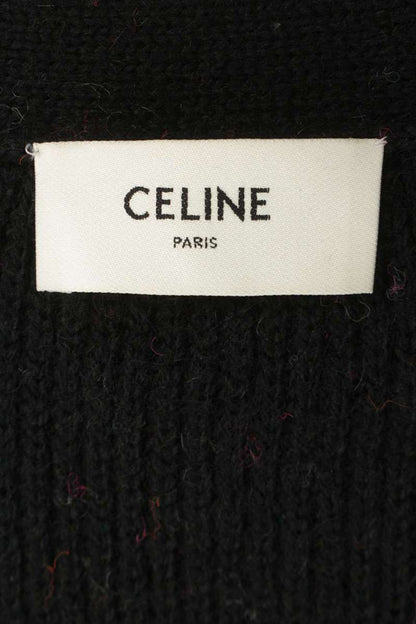 CELINE Bijoux Ski Jacquard Knit Cardigan Pink Multi Size M
