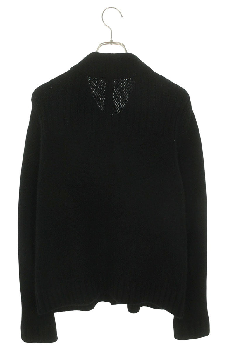 Chrome Hearts CH Leather Patch Cross Ball Button Knit Size S