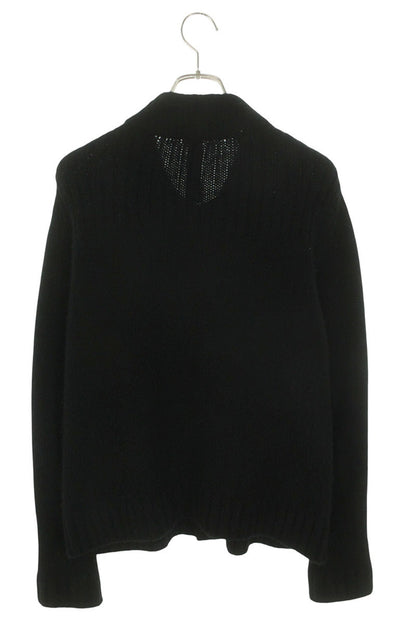 Chrome Hearts CH Leather Patch Cross Ball Button Knit Size S