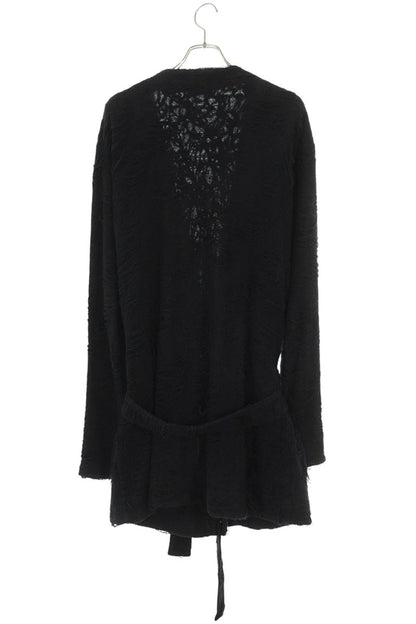 Yohji Yamamoto Distressed Cotton Poly Cardigan Black Size M