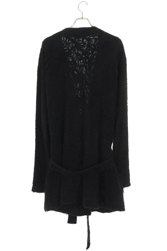 Yohji Yamamoto Distressed Cotton Poly Cardigan Black Size M