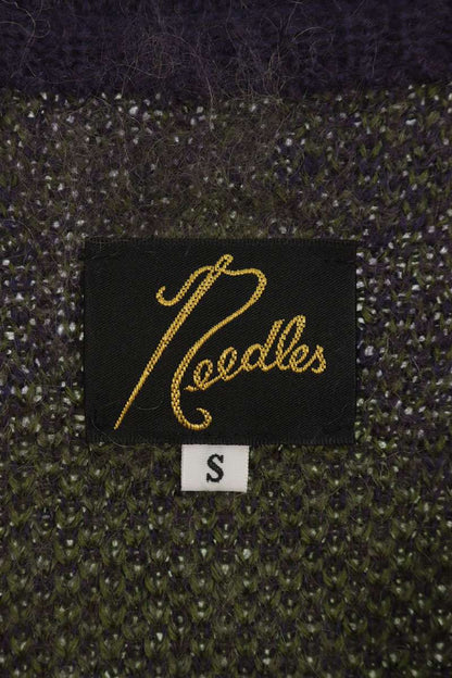 Needles Argyle Mohair Blend Cardigan Purple Size S