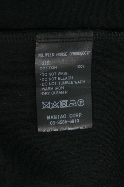 IF SIX WAS NINE WILD HORSE Asymmetric Cardigan Black Size S