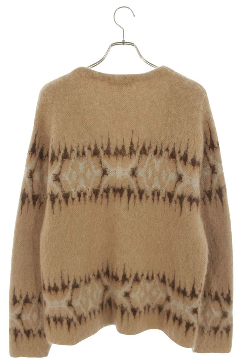 SUPREME 22AW Abstract Stripe Mohair Cardigan Beige Size L