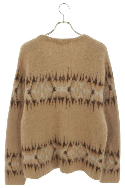 SUPREME 22AW Abstract Stripe Mohair Cardigan Beige Size L