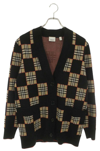 Burberry Check Cardigan Brown Multi Size XS