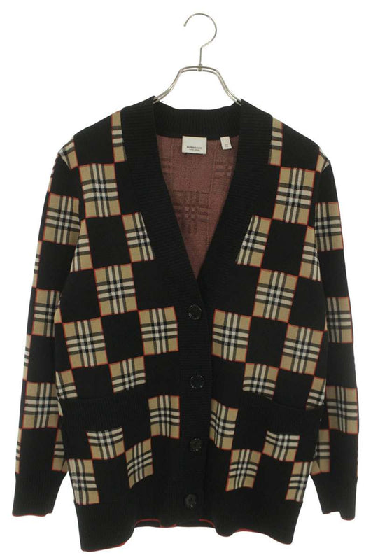 Burberry Check Cardigan Brown Multi Size XS
