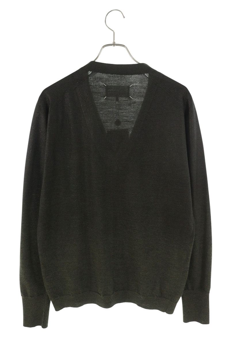 Maison Margiela Wool Blend V-Neck Cardigan Green Size L