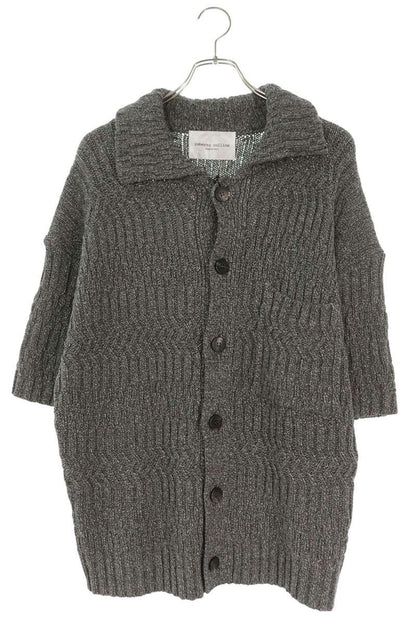 roberto collina Cotton Knit S/S Cardigan Gray Size XL
