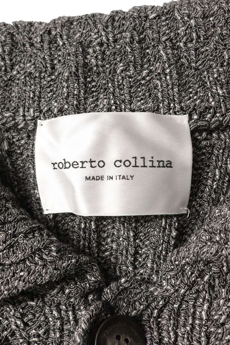 roberto collina Cotton Knit S/S Cardigan Gray Size XL