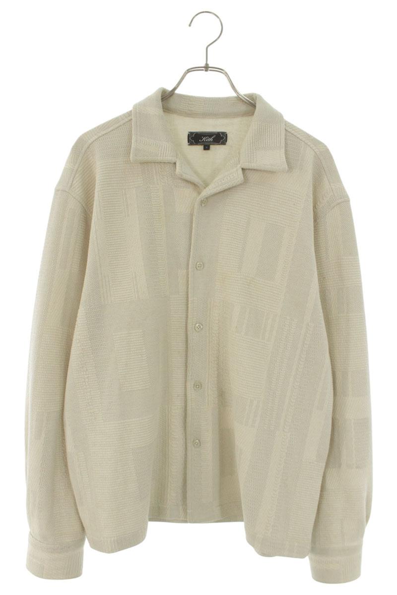 KITH Geometric Cotton Cardigan Off-White Size S