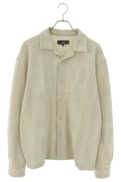 KITH Geometric Cotton Cardigan Off-White Size S