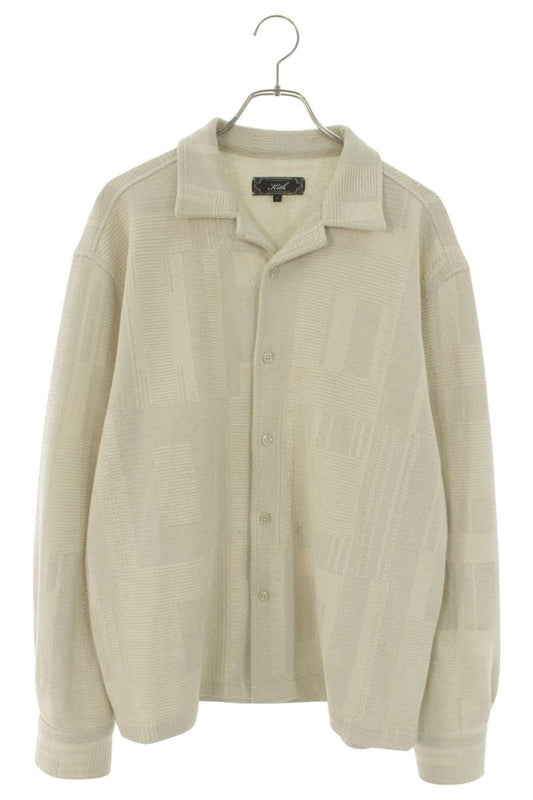 KITH Geometric Cotton Cardigan Off-White Size S
