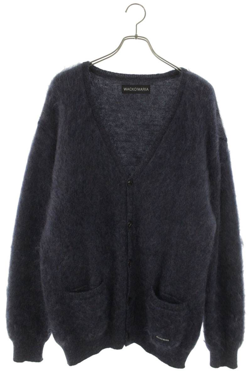 WACKO MARIA FW25 Mohair Blend Cardigan Purple Size XL