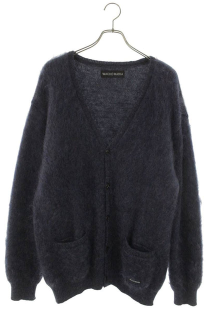 WACKO MARIA FW25 Mohair Blend Cardigan Purple Size XL