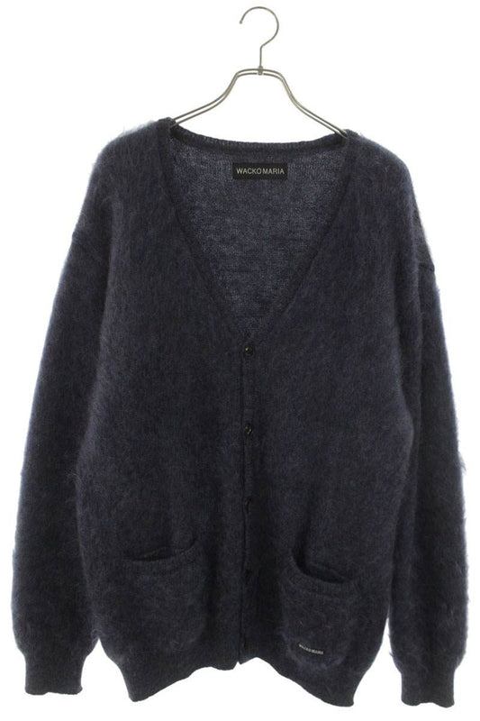 WACKO MARIA FW25 Mohair Blend Cardigan Purple Size XL