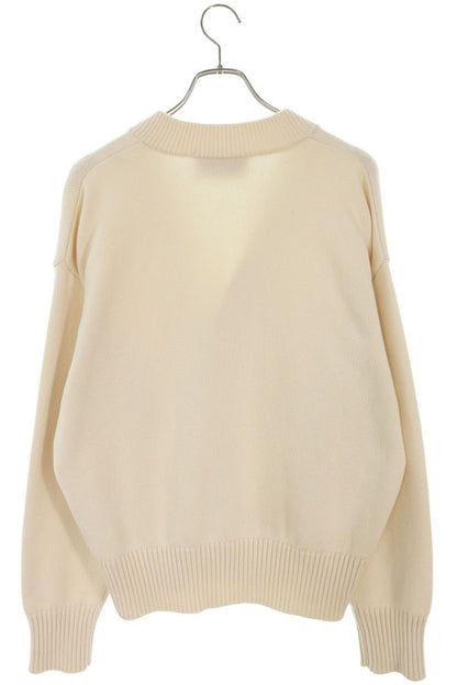 AMI Alexandre Mattiussi Logo Cardigan Off-White Size S