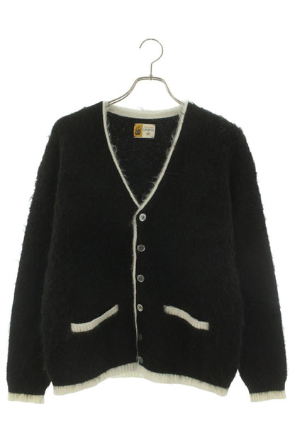 SAINT MICHAEL Knit Mohair Cardigan Black/White Size M