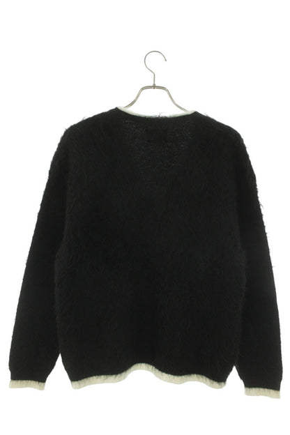 SAINT MICHAEL Knit Mohair Cardigan Black/White Size M