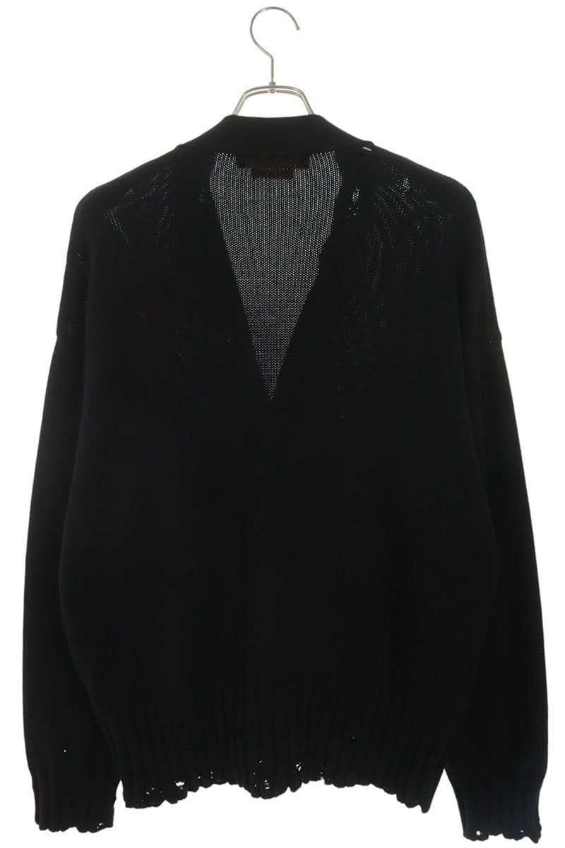 MARNI FW25 Cotton Logo Stitch Cardigan Black Size S