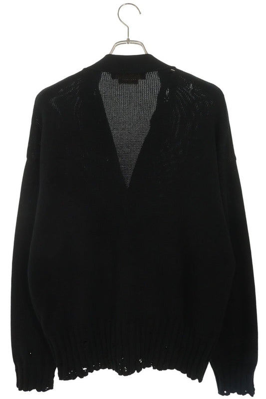 MARNI FW25 Cotton Logo Stitch Cardigan Black Size S