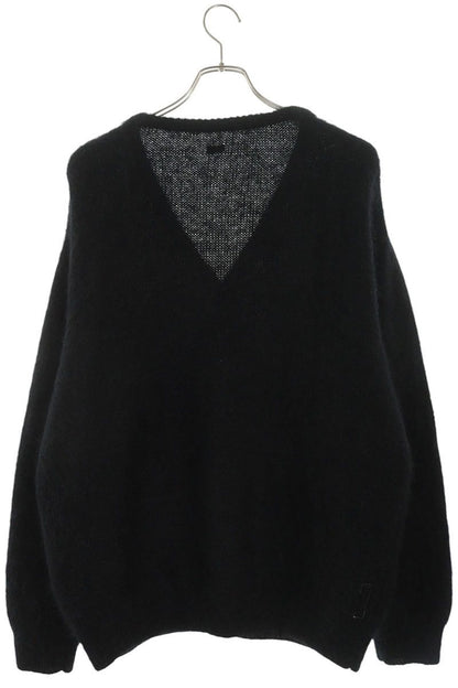 SEQUEL FW25 Logo Embroidered Mohair Blend Cardigan Size L