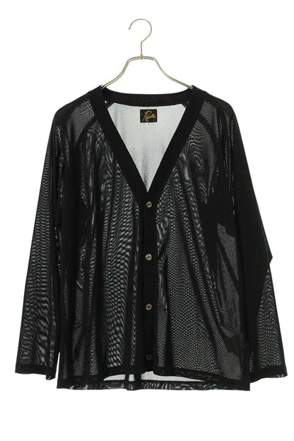 Needles Poly Mesh V-Neck Summer Cardigan Black Size S