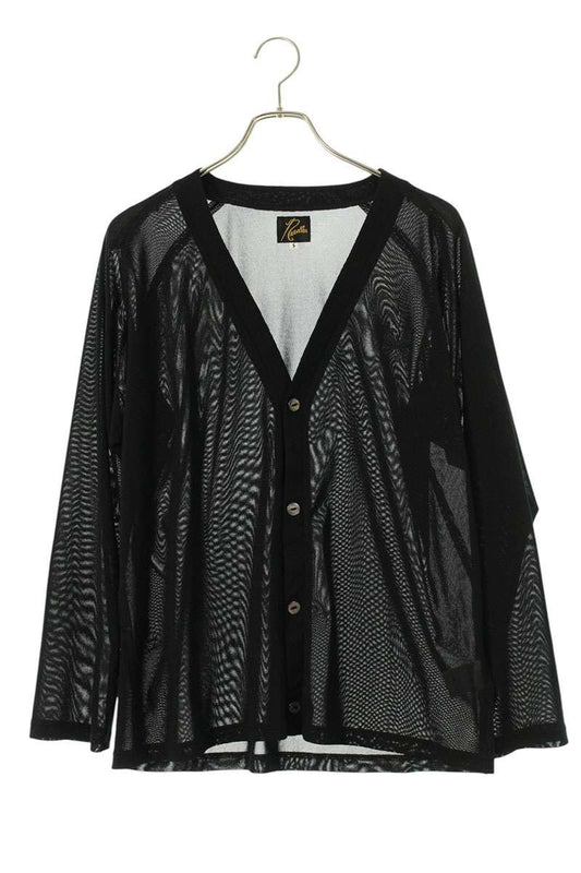 Needles Poly Mesh V-Neck Summer Cardigan Black Size S