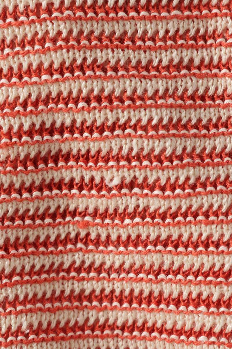 VAINL ARCHIVE Linen Stripe Cardigan Red/White Size L