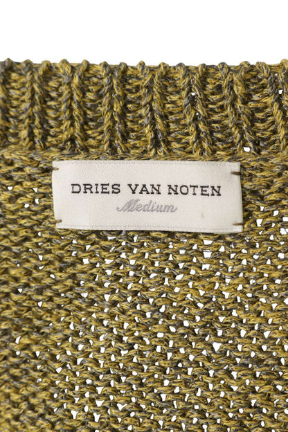 DRIES VAN NOTEN Linen Acetate Cardigan Yellow Size M