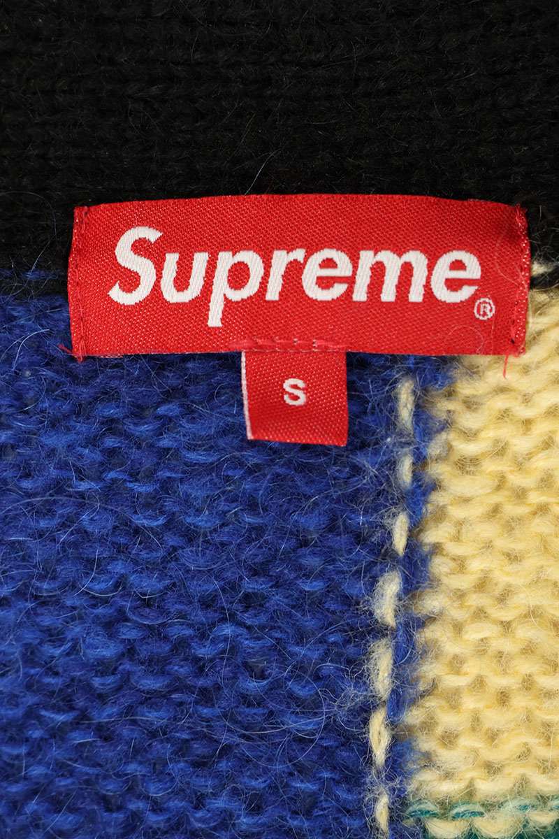 SUPREME 19SS Patchwork Mohair Cardigan Multi Size S