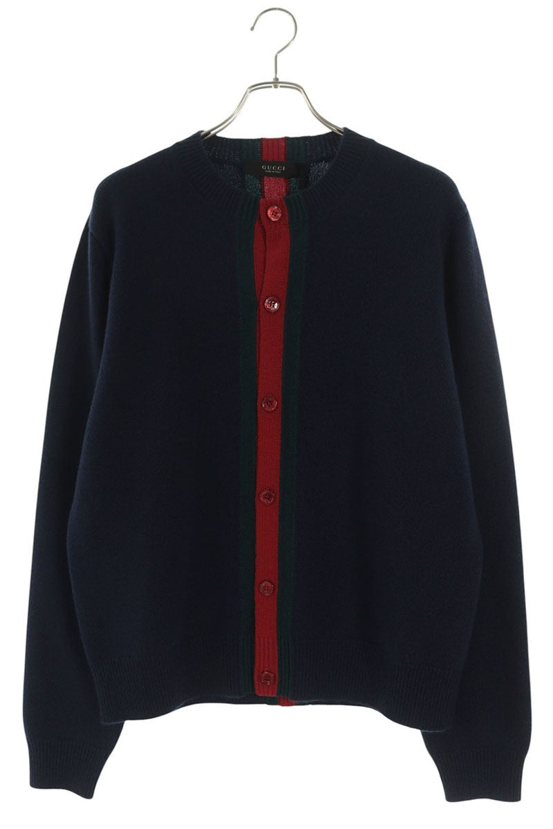 GUCCI SS26 Wool Web Stripe Cardigan Multi Size L