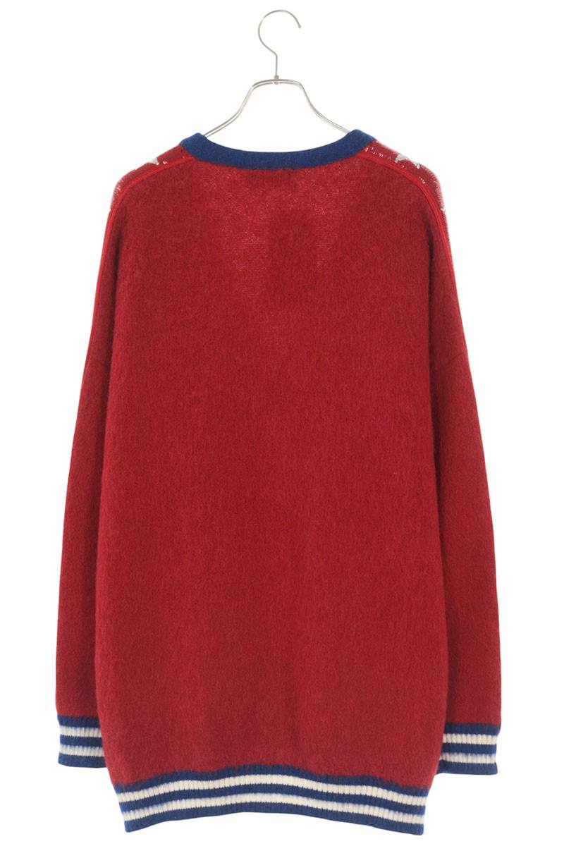 CELINE Star Sequin Alpaca Wool Knit Cardigan Multi Size XL