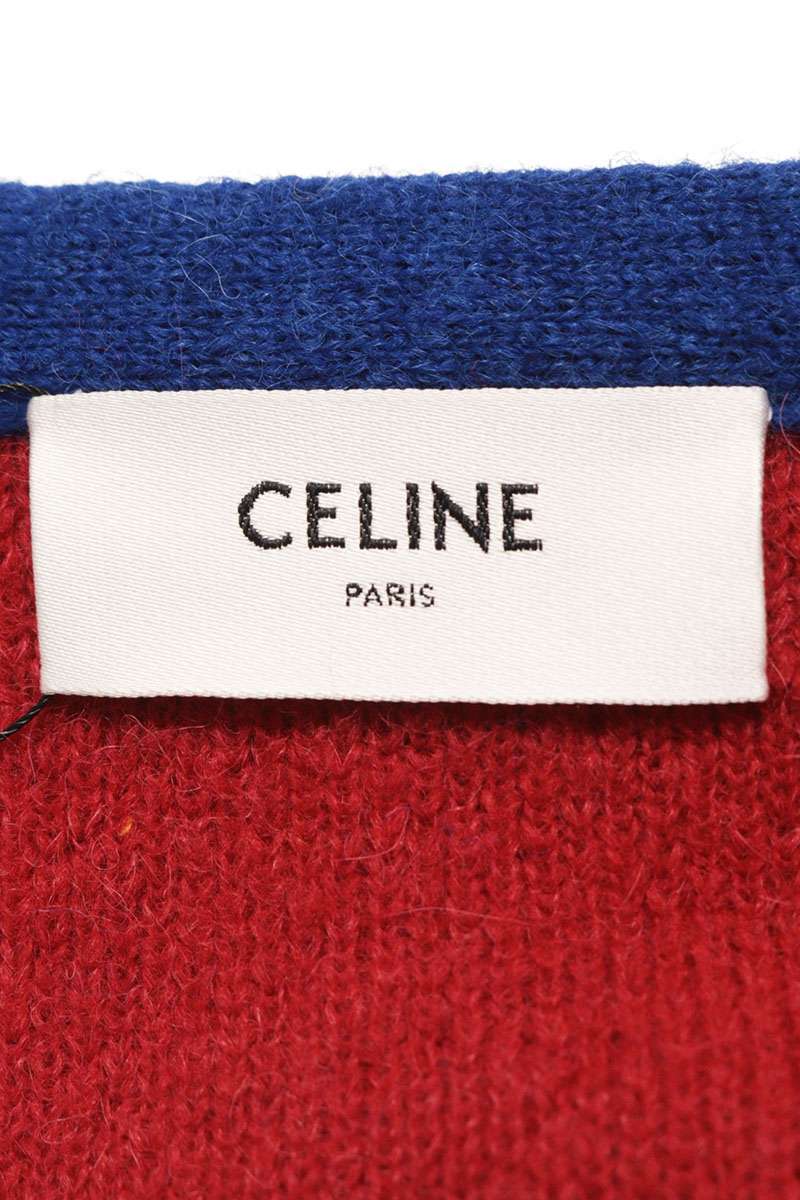 CELINE Star Sequin Alpaca Wool Knit Cardigan Multi Size XL
