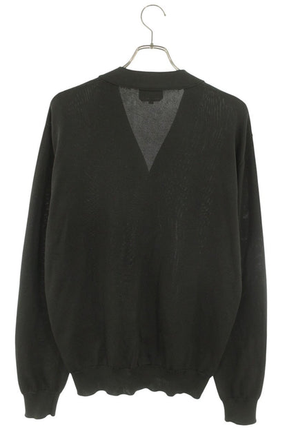 HERMES Silk Cardigan Gray Size XL