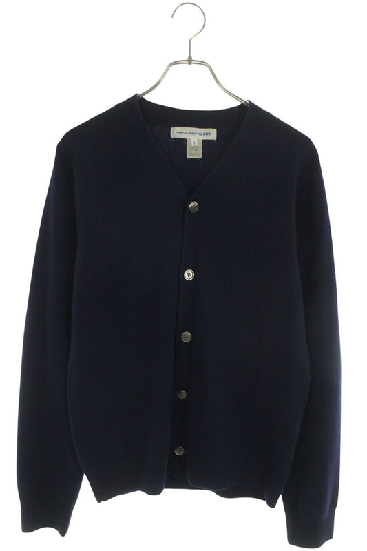 COMME des GARCONS SHIRT Navy Wool Knit Cardigan Size S