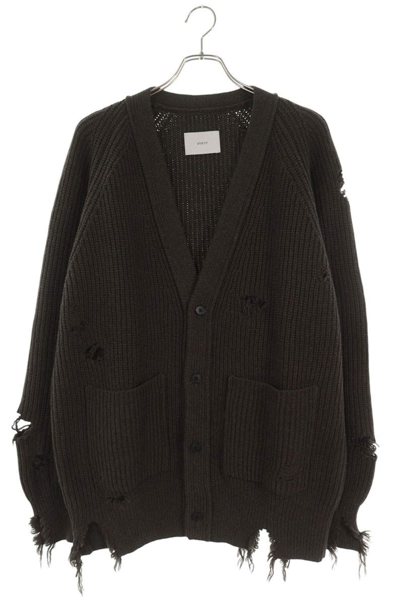 stein Milled Damage Knit Cardigan Brown Size S