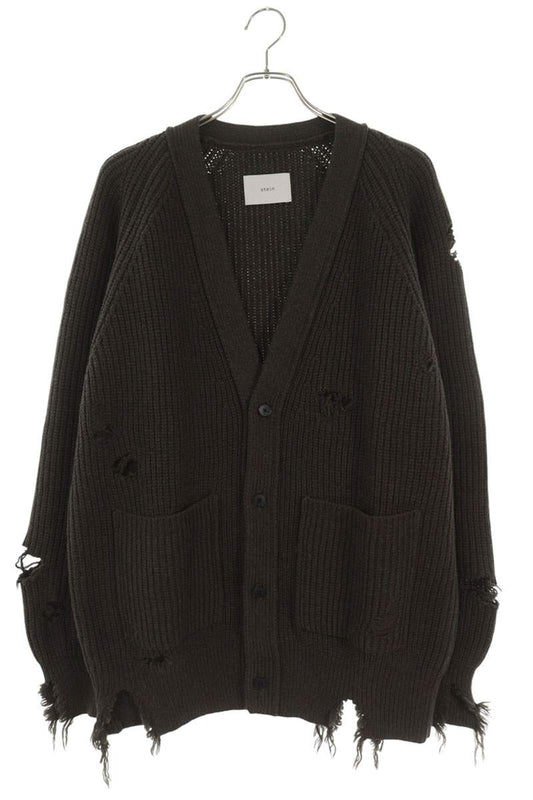 stein Milled Damage Knit Cardigan Brown Size S
