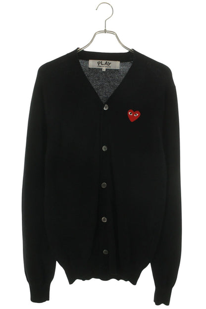 PLAY COMME des GARCONS Heart Patch Wool Cardigan Size L
