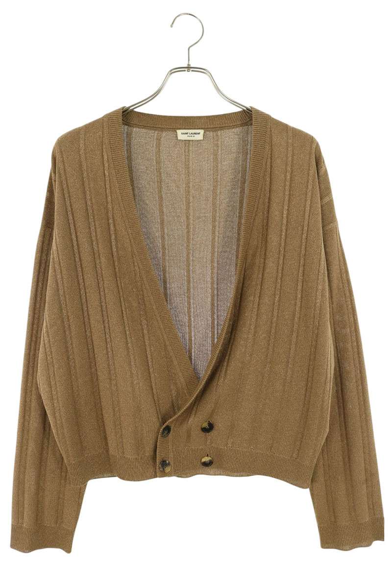 SAINT LAURENT PARIS Beige Double Breasted Rayon Size XL