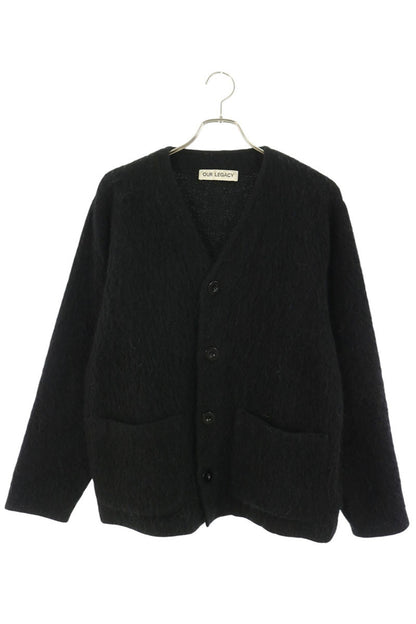 OUR LEGACY Black Mohair Cardigan Size S