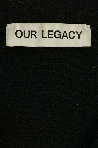 OUR LEGACY Black Mohair Cardigan Size S