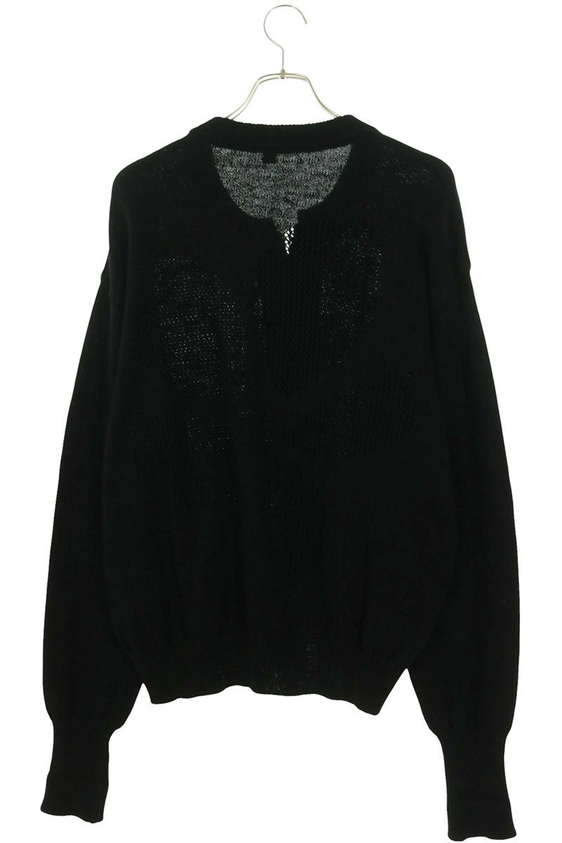 satou Cotton Knit Cardigan Black Size L