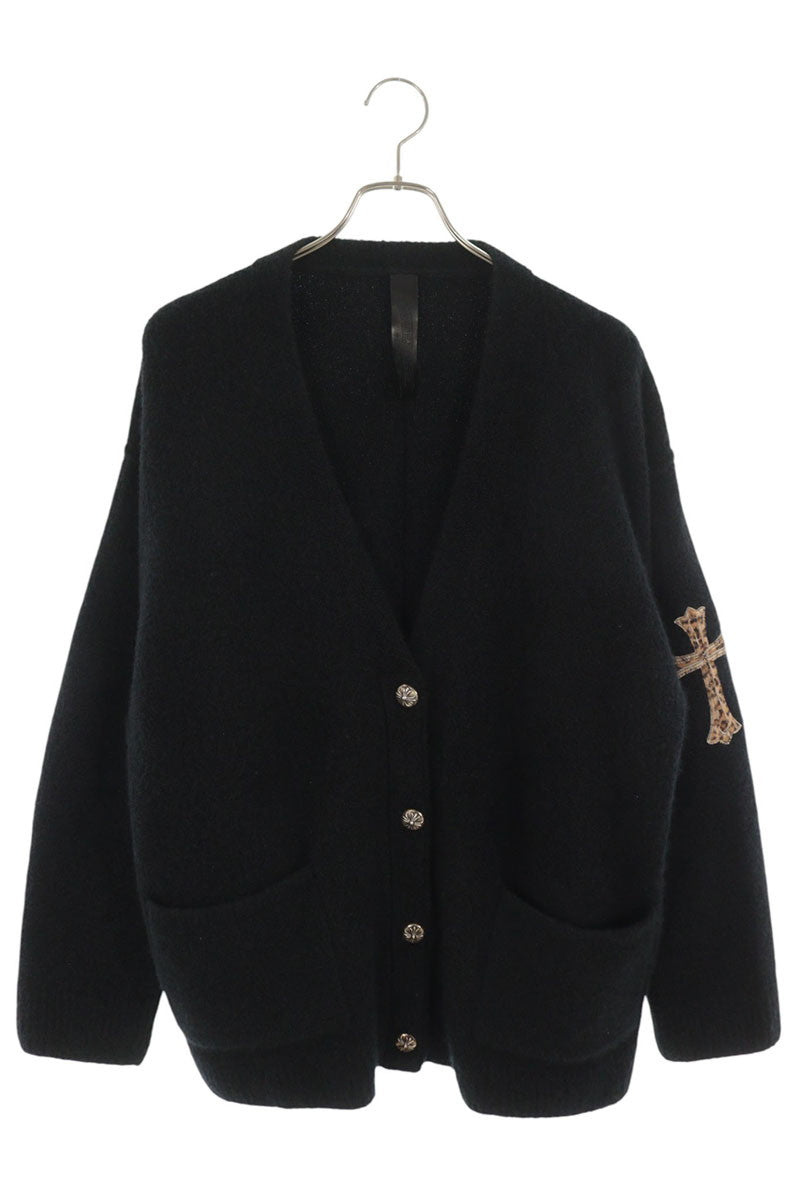Chrome Hearts Overcast Calf Hair Cross Patch Cardigan Size M